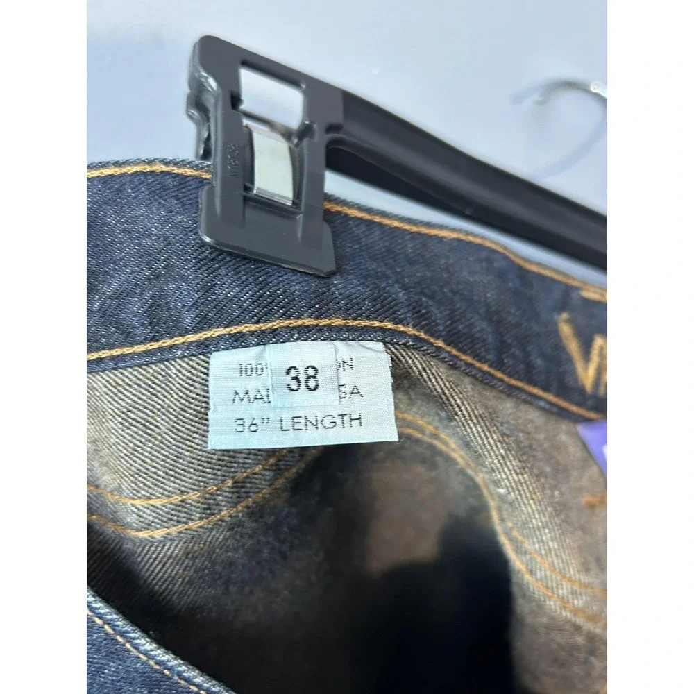 Watson Jeans Mens 38x36 Blue Dark Wash Straight Leg Made In USA Denim Workwear - Picture 5 of 10
